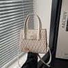 French Bow Pu Square Shoulder Bags for Women Simple Solid Color Ladies Crossbody Bag Versatile Portable Female Handbags Purse