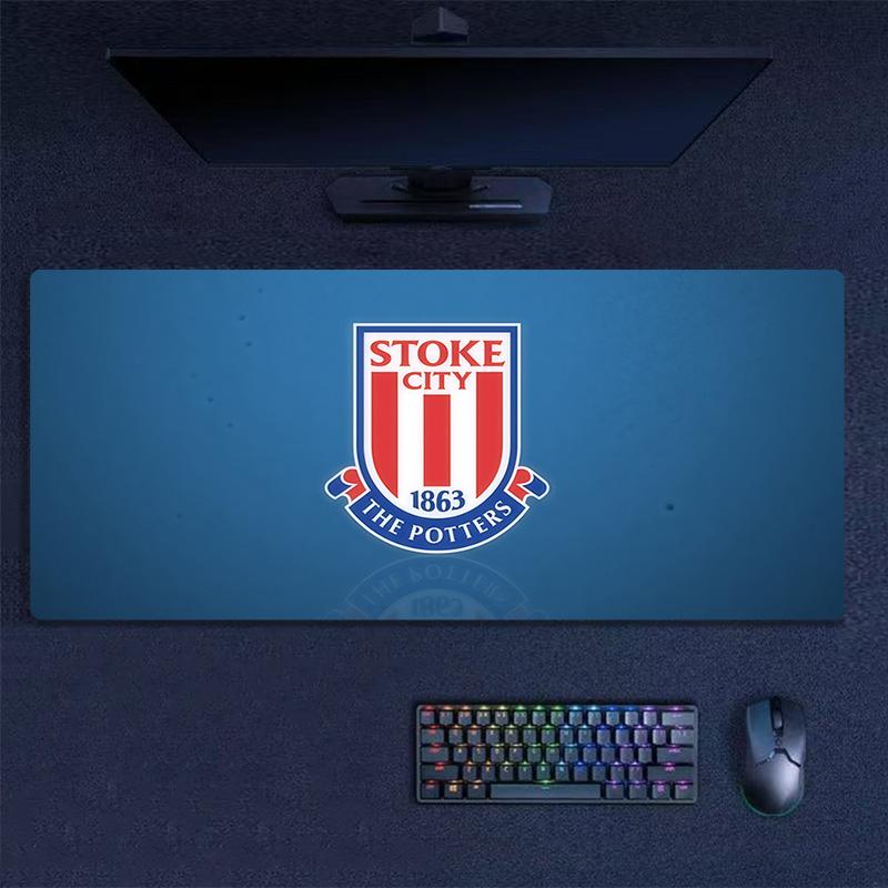 Stoke City F.C Print Cushion Non-slip Laptop Tablet Big Mousepad XXL Mat Mini PC Playmat With Lock edge
