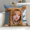popular idol YUQI Cushion Cover Soft  EasyWash Pillow Case  Versatile for Couch Bed Travel and Office