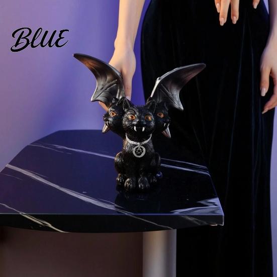 Resin Halloween Sculpture Witch Lantern Gothic Ghoul Terrifying LED Night Light Faceless Lantern Ghost Waterproof Hell Reaper Spooky Tabletop