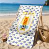 Fc Crest Design Printed Microfiber Beach Towel, Soft And Absorbent, Quick-Dry, Ideal for Summer Travel, Beach Essential, Swimming Pool