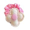 Hair Tie Dot Plaid Print Handcrafted Bow Flower Design Hair Rope Soft Fabric High Elasticity Pastoral Style Hair Band Hair Accessory