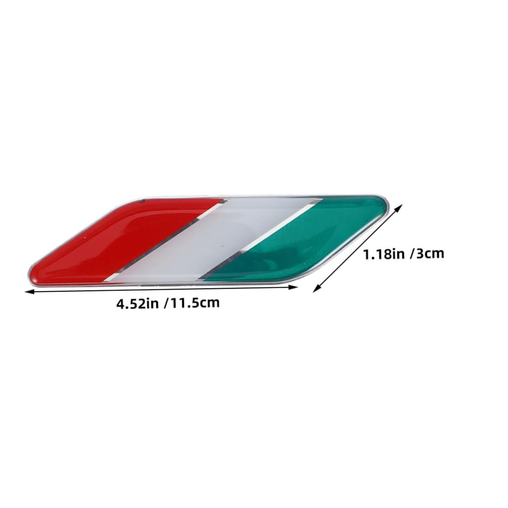 DONFAMDS 2 Paare Karosserieaufkleber Italienische Flagge Aufkleber Autoemblem Auto De Italien Aufkleber