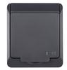Hermes Single Surface-Mounted Hermetic Socket with Earthing 16A Ip44 Anthracite 0321-07