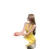 Summer French Plaid V-neck Halter Maxi Dress - Yellow Beach Style with Slim Waist