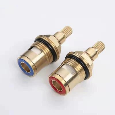 Red and Blue Copper Angle Valve Faucet with Quick-Open Ceramic Cartridge for Washing Machines