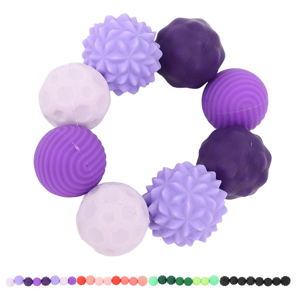 8Pcs Sensory Magnetic Balls High Elasticity Vibrant Colors Textured Fidget Toy Finger Toy