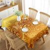 Tovaglia con motivo vintage oro, tovaglia rettangolare per tavolo da pranzo, tavolino da caffè, tavolo da banchetto da cucina, decorazione minimalista