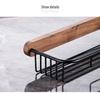 Black Walnut No-Drill Bathroom Tissue & Phone Holder
