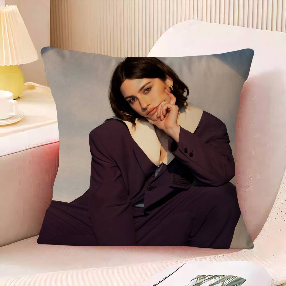 G-Gracie A-Abrams Pillow Case Square Cushion Cover Soft Plush Throw Pillowcase Living Room Sofa Bedroom Home Room Bed Car Decor