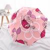 Piglet, Pink Themed Automatic Opening and Closing Umbrella, Brightly Colored 8-rib Portable Umbrella, Suitable for Men and Women, A Perfect Gift for C