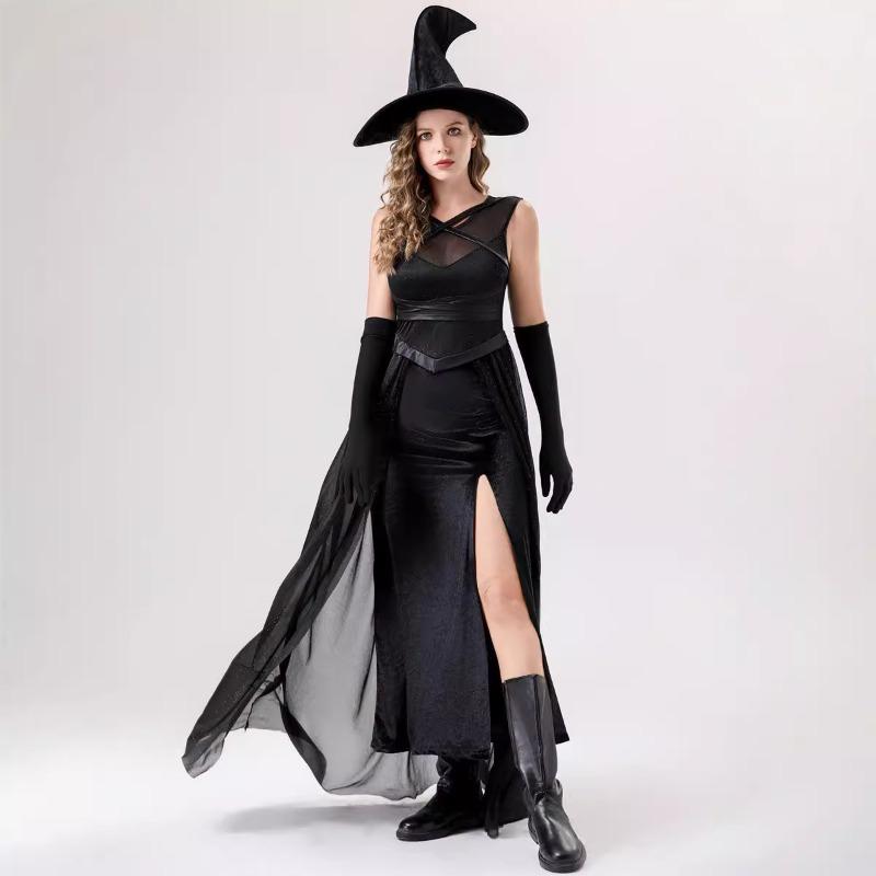 Halloween, New Witch Vampire Witch Black Dress, Masquerade Party Costume