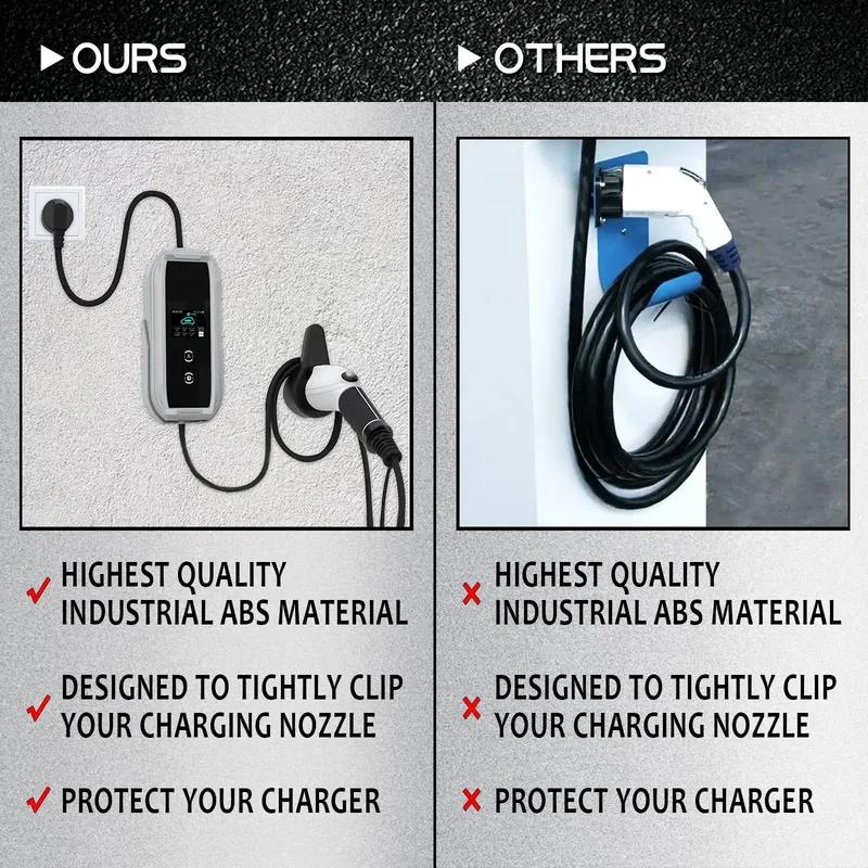 AD EV Charger Plug Holder for Electric Vehicle Charging Cable Plug Stand Extra Protection Wallbox Wallmounted Cable Holders