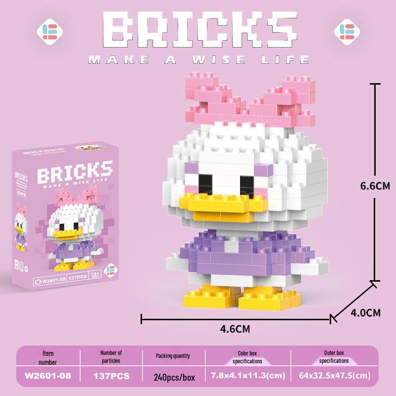 Cartoon Figurine Building Blocks: Kuromi, Cinnamoroll & Melody Rabbit - Educational Toy Blind Box for Kids