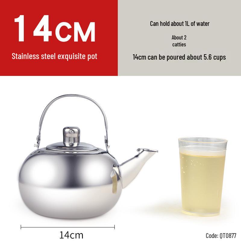 Large Capacity Stainless Steel Teapot - Ideal for Hotels, Restaurants, or Outdoor Use