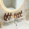 Sink Storage Rack Thickened ABS Waterproof Faucet Storage Organizer Vertical No Drilling Sink Space Saver Rack for Bathroom