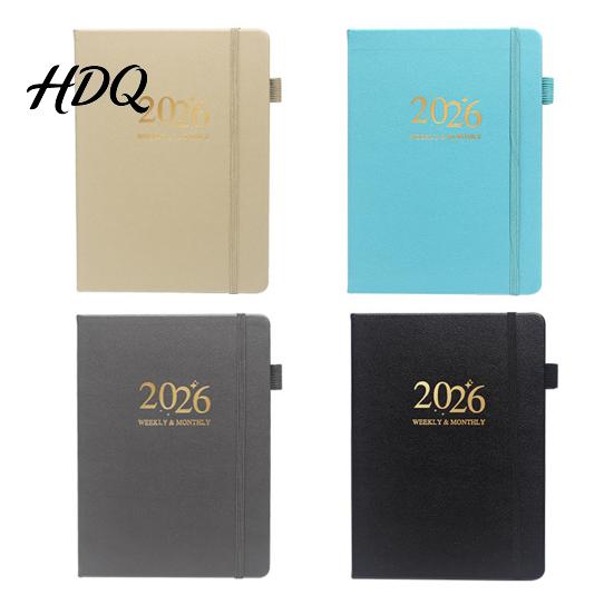 Elastic Strap Notebook 144 Planner 2026 A5 Daily Journal Sheets Hardcover Pen Calendar Multifunctional Work-Life