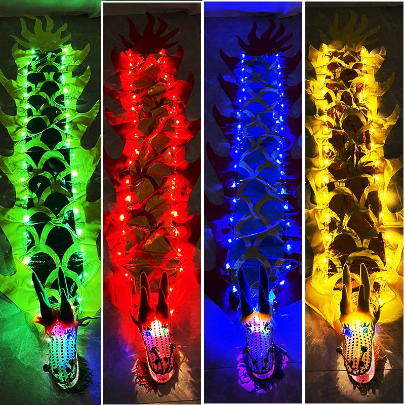 LED Light Dragon Dan Set Luminous Dragon Dan for Lunar Year Chinese Spring Festival Parent-child Fun Fitness Decor Props
