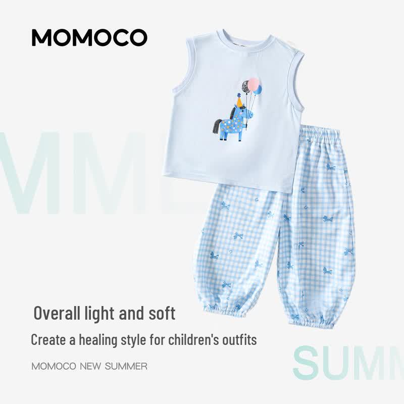 MOMOCO Girls' Summer Two-Piece Set