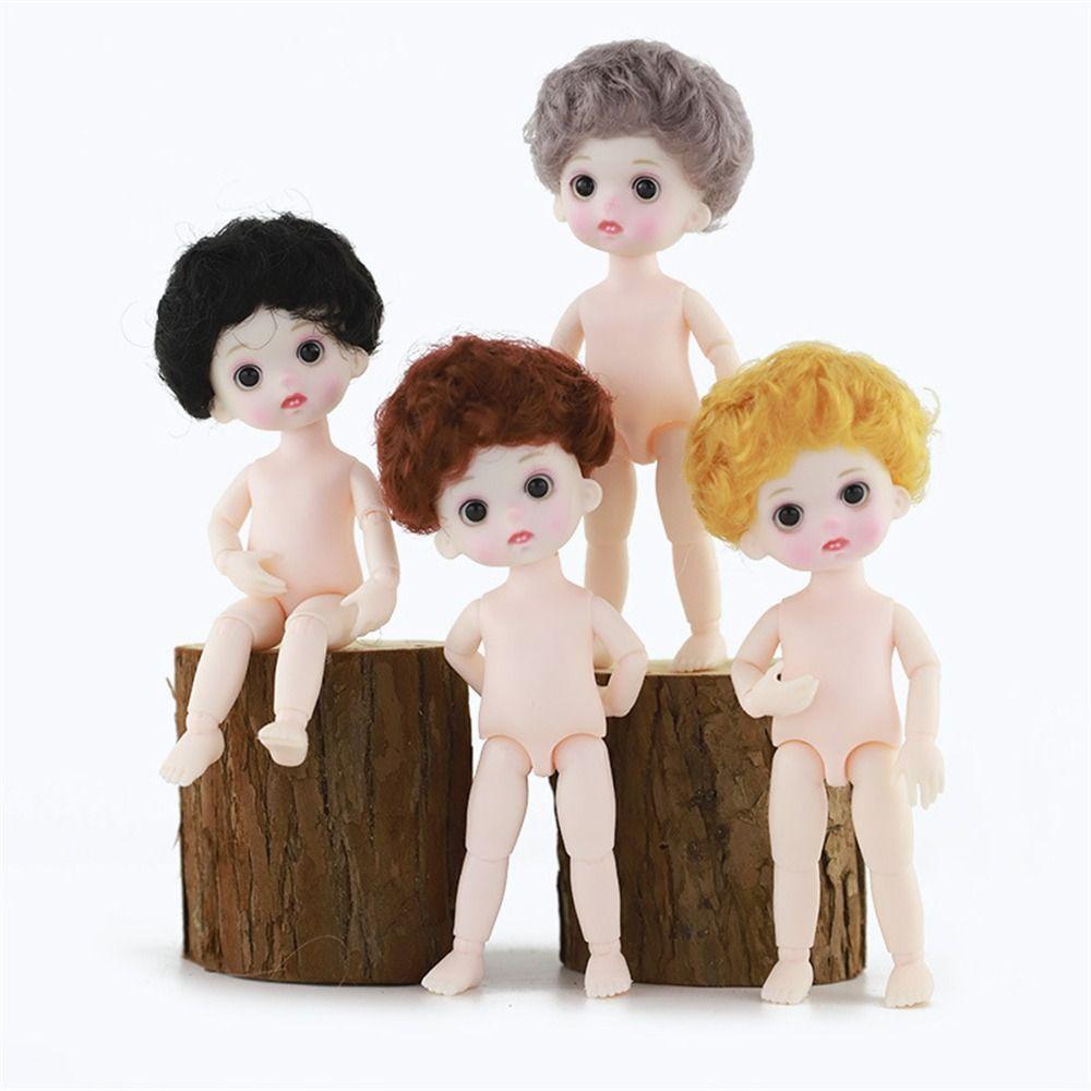 12cm Height 1/12 Doll Body White Skin 6 Inch Jointed Dolls  For Children Birthday Gifts