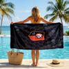 Stade Rennais FC Stampa Asciugatura Rapida Telo da Spiaggia Microfibra Assorbente Portatile da Viaggio Asciugamano da Nuoto