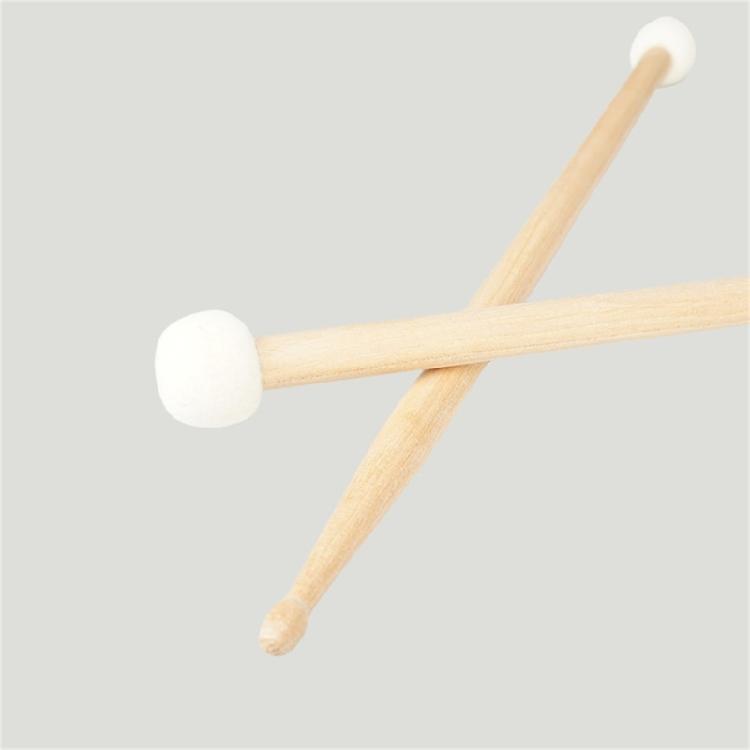 Double Head Drum Hammer Practice Playing Drum Mallets Timpani Drumsticks Percussion Instrument Felt Head Drum Sticks