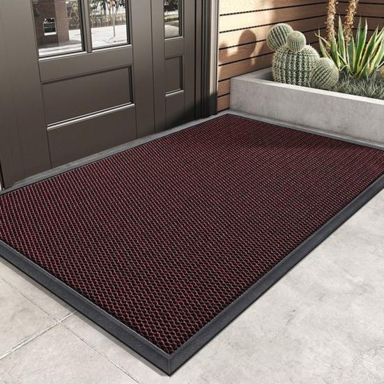 Floor Mat Easy Clean Soft Flexible Foldable Anti-Slip Bottom Home Entrance Mat Elastic Surface Indoor Door Mat