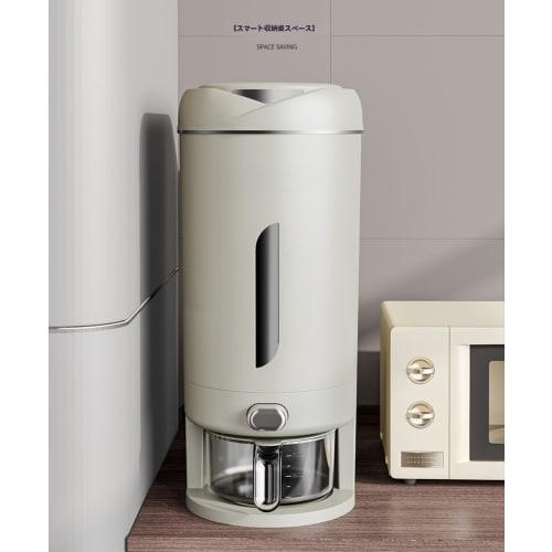 Rice Storage Box, Rice Basket, Rice Storage Box, Ultra-Thin, Push-Button Operation, 5kg/10kg Capacity, Wash-Free Rice Storage Box, Kitchen, Compact, S