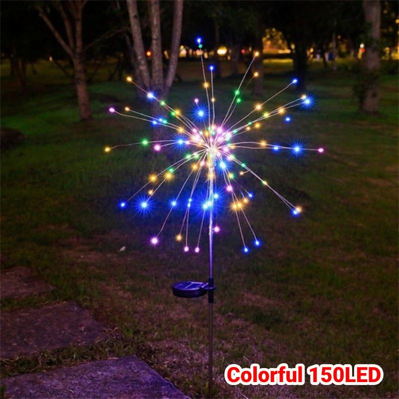 Solar Firework Light 90/120/150 LED Lights Outdoor Firework Solar Garden Decorative Lights Waterproof