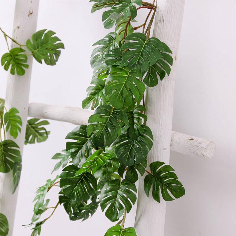 Balcony Floral Faux Plant For Wedding Home Decor Artificial Plant Hanging Rattan Turtle Leaf Vine