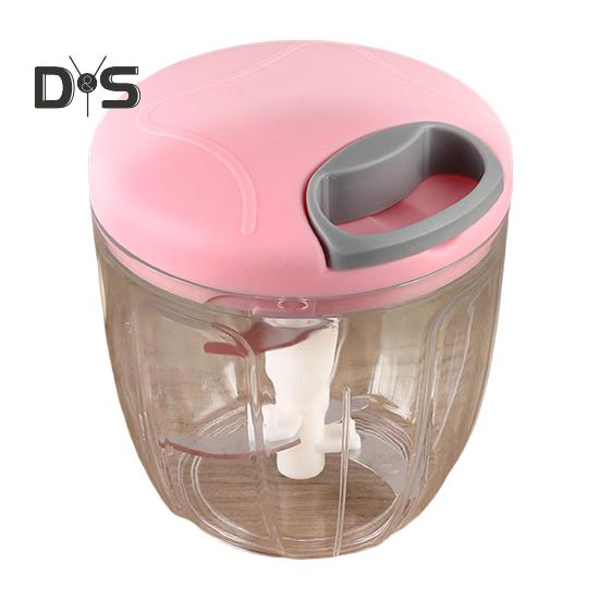 500/900ml Mini Garlic Chopper Clear Useful Spices Meat Garlic Chopper