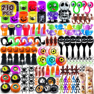 10Pcs Halloween Fidget Toys Skull Pumpkin Stress Relief Sensory Toys For Boys Girls Halloween Party Favors Kids Gifts A