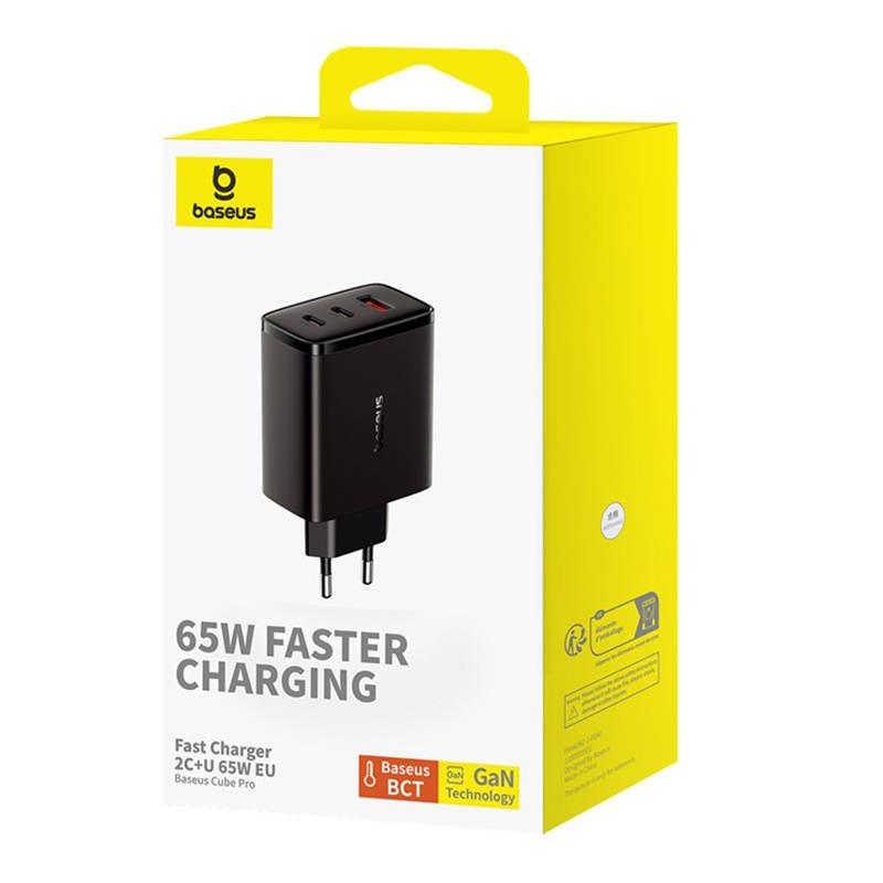 Baseus Os-Cube Pro Network Charger 2Xusb-C + Usb, 65W (Black)