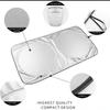 Foldable Car Windshield Sunshade with Storage Bag Universal Front Window Sun Shade UV Protection Blocker for Vehicles 160x86CM