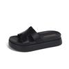 Women's Leather Platform Sandals, 2025 Style, Summer Outdoor Fashion, Versatile, Height-Increasing, 'Stepping On Cloud'.