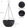 10 Inch 2 Pack Hanging Flower Pots with Drainage Holes and Chain for Garden Porch Plants, for House Plants Decor,