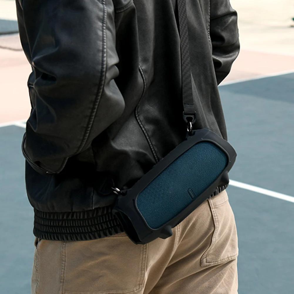 Protective Skin Case with Strap Bluetooth-Compatible Speaker Case Anti-Fall for JBL Charge 5 Speaker Accessories
