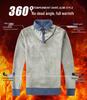 Men's Winter Wool-Feel Sweater: Skin-Friendly, Fleece-Lined, Faux Thickened, Shirt Collar, Knitted Base Layer
