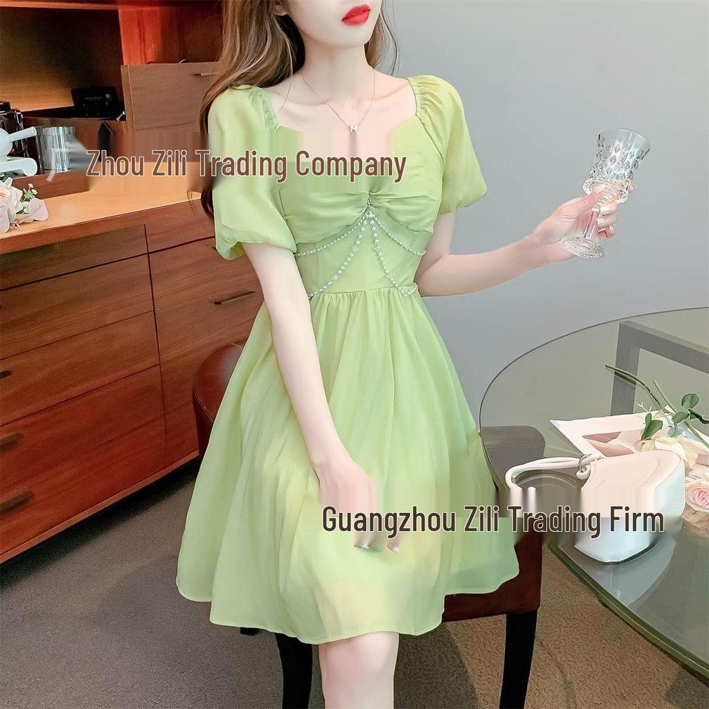 New French Sweet Girl Style Slimming Fairy Net Yarn Dress