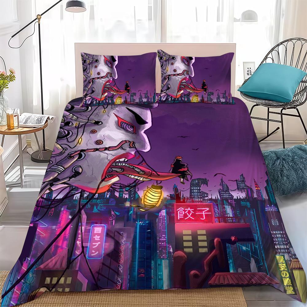 Anime P-Pain Duvet Cover Set Home Style Bedding Soft Laundry Cotton Bed 3 Piece Set Student Dormitory Gift