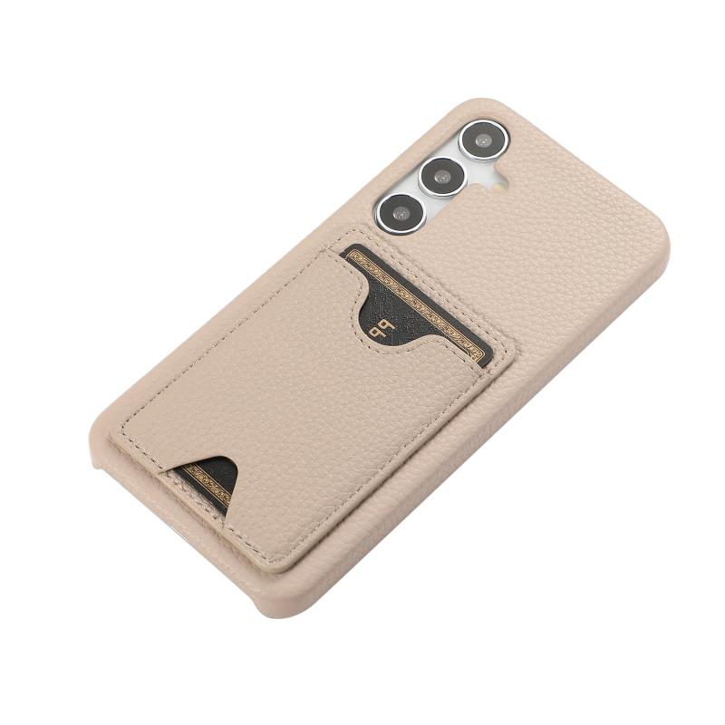 New Luxury Solid Color Leather Up Down Wallet Card Slot Phone Case For Samsung S25 Ultra Edge S23 S22 S24 Ultra Plus Back Cover