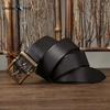 High-End Light Luxury Retro Reine Handarbeit Erste Schicht Rindsleder Gürtel Herren Modischer Alleskönner Echtes Leder Gürtel