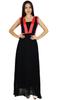 Bimba Womens Long Maxi Gown Sheer Georgette Dress Classy Chic Clothing