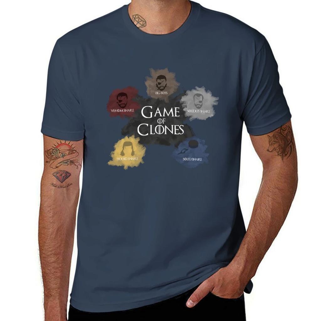 Game of Clones Metal Gear T-shirt herr t-shirts hög kvalitet lyxmärke roliga t-shirts bomulls-T-shirt