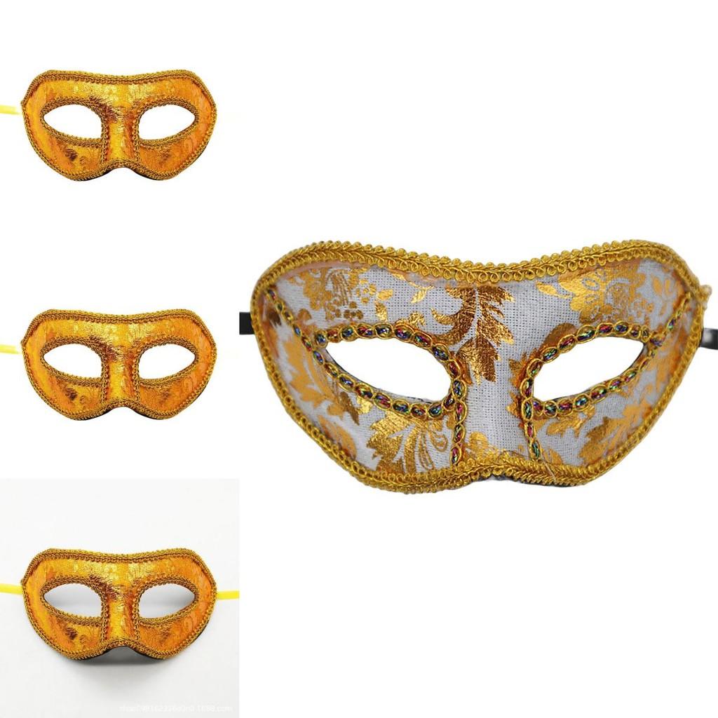 Mysterious Angel Halloween Masquerade Party Men's Mask Plush Cloth Half Face Mask With Fabric Edges
