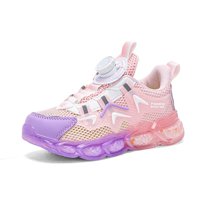 Casual shoes Boys, primary school students, middle school children, older children, sports shoes, rotating buckle Girls fashion casual shoes, breathab