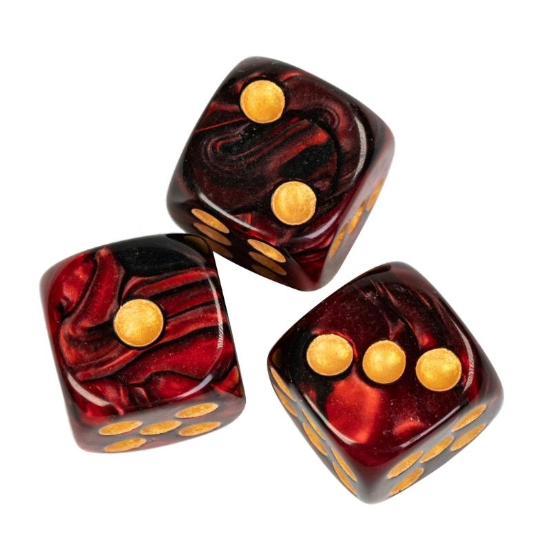 20 Pcs Acrylic 6 Sided Dices Round Corner Double Color Dices Mahjong Accessory