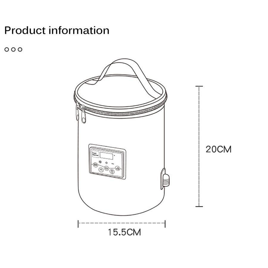 Portable Car Food Milk Warmer Insulation Bag Travel Lunch Warmer Bag Universal