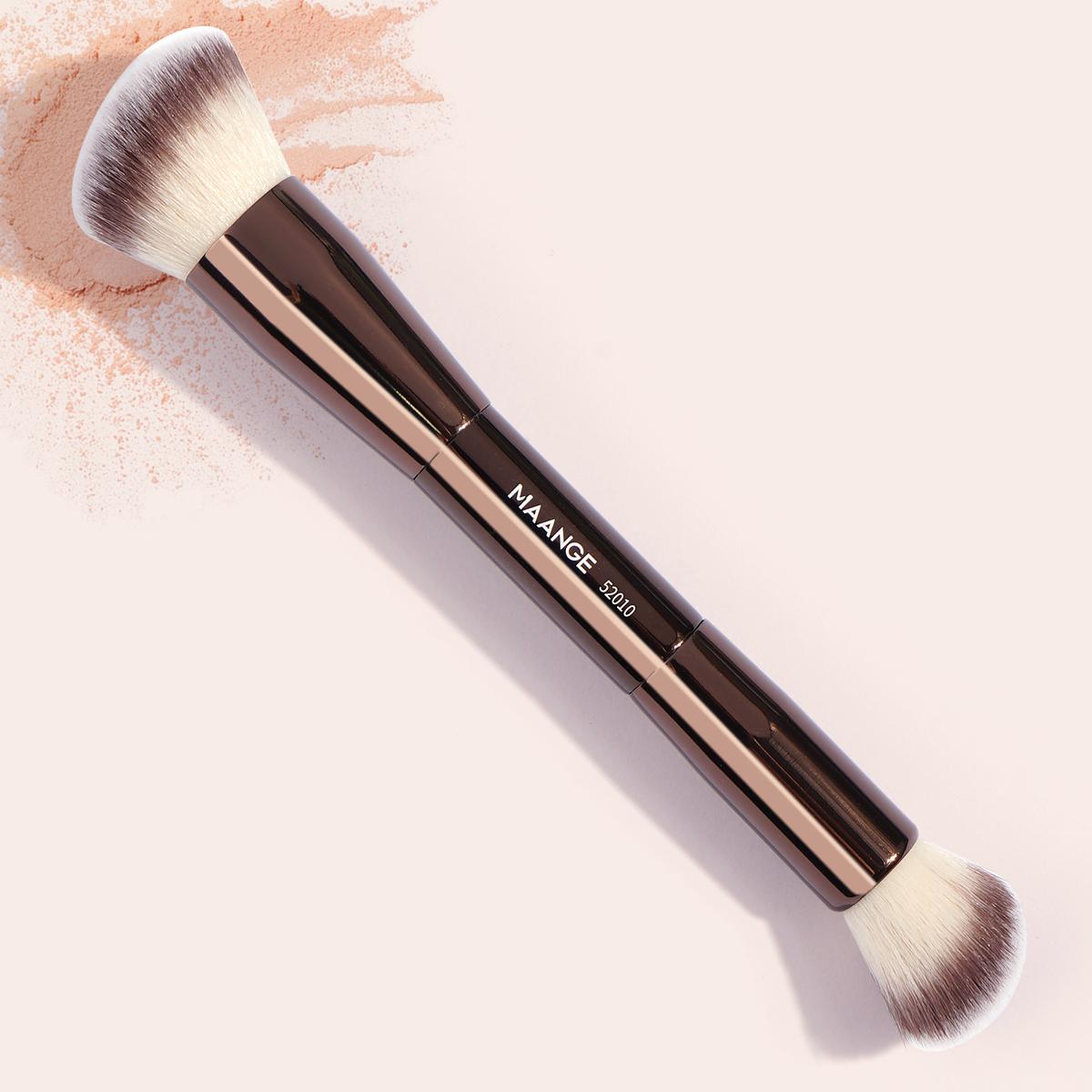 

MAANGE 1PCS Double Ended Foundation Brush Contour Sculpting Brush Powder Blush Brush Makeup Brushes Cosmetic Tools Facial Brush кавовий