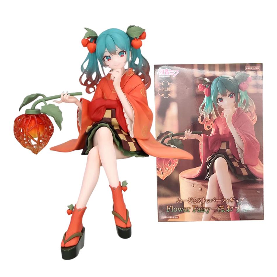 Hot Anime Hatsune Miku Lantern Fruit Cherry Figure  Model Toy Birthday Christmas Toy Gift Collectible Pvc Model
